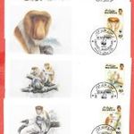 1991. Brunei , WWF Orros majom sor FDC fotó