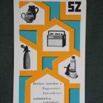 Kártyanaptár, ÁFÉSZ áruház, szaküzletek, grafikai, táskarádió, szódás szifon, kávéfőző, 1971 (1) fotó