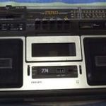 PHILIPS 774 STEREO Boombox hordozható rádió-kazettás magnó problémával ! fotó
