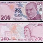 TÖRÖKORSZÁG 200 Lira 2009 P-227e E betűjel ATATÜRK UNC hajtatlan fotó