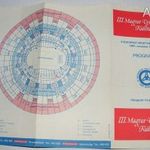 Budapest Sportcsarnok - III. Magyar Versenyautó Kiállítás, 1987. Programfüzet és belépőjegy. fotó