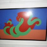 Victor Vasarely, Dragon, gyönyörű modern absztrakt nyomat, 1 forintról, minimálár nélkül! fotó