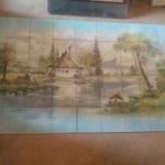 Egyedi készítésű csempére festett kép 75x135 cm fotó