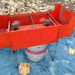 CAMPING RETRÓ 2 égős főzőkészülék magyar palackkal fotó
