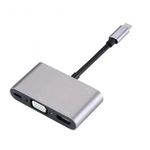 5 az 1-ben USB-C elosztó, USB-C-ről 1db HDMI anya, 1db VGA anya, 1db USB-C anya, 1db USB 3.0, 1db... fotó
