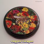 63 mm lapka, befőttes virágon méh tető fotó