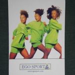Kártyanaptár, EGO sport ruházat, divat üzlet, női modell, 2000 fotó