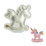 Szilikon fondant és marcipán mintázó-Hinta unikornis 7x8cm fotó