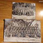 Horthy-kor 1925 2 db csendőr fénykép nagyobb méret, egyik extra kutyás vitézi jelvény kalap jó kép fotó