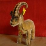 Eredeti STEIFF antik KECSKE kabala figura ROCKY goat 1950 címkés !!! EXTRA !! fotó