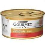 GOURMET GOLD Marhával pástétom nedves macskaeledel 85g fotó