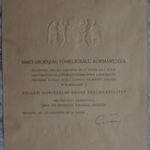 Polgári Honvédelmi Bronz Érdemkereszt kitüntetés adományozó oklevél 1944 aug. 14. Csatay fotó