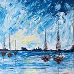 Vitorlás festmény 40x50 cm fotó