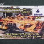 Kártyanaptár, Dévgép Kaposvár, teherautó, munkagép, traktor, darusautó, 2002 fotó