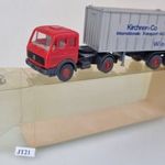 JT21 H0 Wiking Mercedes-Benz kamion levehető rakománnyal tároló dobozban fotó
