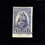 1926 KESKENY MADONNA 1 PENGŐ ... VÁGOTT BÉLYEG , ÍGY RITKA ! fotó