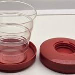 Retro összecsukható pohár utazáshoz kempingezéshez Cosmoplast Olasz gyártmány fotó