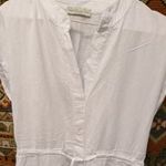 NEW COLLECTION olasz női 42-44-es fehér len-viszkóz anyagú nyári midi ruha , csípőzsebes fotó