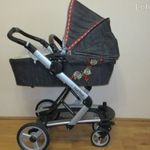 Peg Perego mózeskosaras babakocsi + állvány+anatómiai fürdető fotó