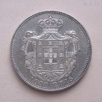 Portugália / Királyság 1000 Reis 1899 / Hatalmas ezüst / Címer / I. Carlos / Ritka RR! fotó