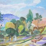 Bánfi - "Dombos táj a kertek alatt..." Mecsek - (olaj, karton 27×33 cm) fotó