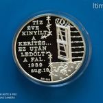 Kinyílt a kerítés - Ledőlt a fal 1989 PP ezüst emlékérem 0.999 fotó