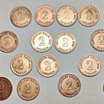 Németország/Császárság 1874-1914. 19db-os Cu 2 Pfennig-es gyűjtemény (a 120 USD) AE484 fotó