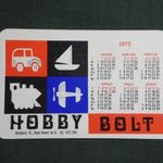 Kártyanaptár, Triál, sport, játék hangszer áruház, Hobby boltok, Budapest, grafikai, 1973 (1) fotó