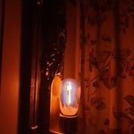 retro régi ritka falilámpa lámpa szobor MUTTER GOTTES VON LOURDES HILF UND SEGNE UNS házi oltár fotó