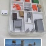 KF49 H0 1: 87 Kibri 8123 Építőipari gépek és szerszámok - terepasztal kiegészítő készlet fotó