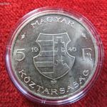 KOSSUTH 5 FORINT 1946 EZÜST: 20g AUNC fotó