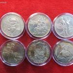 FESTŐK SOR 6 x 200 FORINT 1976, 1977 EZÜST: 168g/640 BU, oxidfolt ! fotó