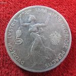 FERENC JÓZSEF / JUBILEUMI 5 KORONA 1908 vjn. EZÜST: 24g nsz+ fotó