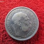 FERENC JÓZSEF 1 KORONA 1892 KB RITKA ÉVJÁRAT ! EZÜST: 5g nsz fotó