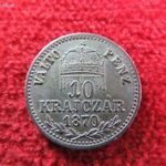 FERENC JÓZSEF 10 KRAJCÁR 1870 KB EZÜST: 1, 7 g kiv- fotó