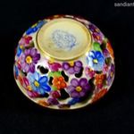 GAZDAG VIRÁGOS MOTÍVUMMAL HERENDI PORCELÁN BONBONIER ALJ fotó