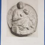 Régi rézkarc cca 1890-1900.Itáliai művészeti témájú, jelzett, lapméret 37 x 27 cm. fotó