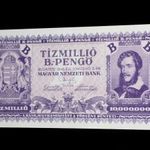 *** UNC 10 millió b.-pengő 1946 Gyönyörű, hajtatlan ! 10000000 bilpengő fotó