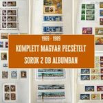 1969 - 1989 BÉLYEGALBUM | komplett magyar pecsételt sorok 2 db albumban | VIDEÓ! fotó