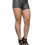 UNDER ARMOUR szürke sztreccses FELIRATOS derekú testhez álló csajos S/M FITNESS NADRÁG SHORT h88 fotó
