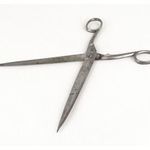 0Z128 Antik Stahl Scheere bécsi olló 26 cm fotó
