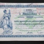 Gazdák Takarékpénztára Részvénytársaság részvény 100 korona 1919 - Temerin /SRB/ fotó