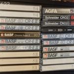 Német króm kazetták (BASF, Agfa, Schneider) - 20 db + 4 db ajándék műsoros kazetta fotó