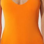 Calzedonia IM01748 Indonesia merevítő nélküli kivehető párnás női egyrészes fürdőruha naracssárga S fotó