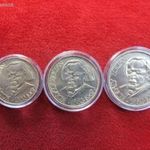 KODÁLY SOR 25, 50 és 100 FORINT 1967 EZÜST: 60g BU , enyhe oxidfolt és mikrokarc fotó