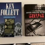 2 könyv: Ken Follett: Vadmacskák, J. Adler-Olsen: Szelfik fotó