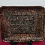 Iparművészeti réz vagy bronz retro tálca fotó