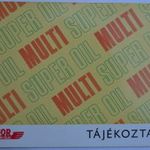 ÁFOR Multi Super Oil, tájékoztató, 1970 fotó