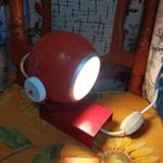 retro régi ritka piros fali gömb alakú lámpa 2 ELEKTROFÉM ISZ Hódmezővásárhely fotó