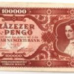 HASZNÁLT 1946-os SZÁZEZER B.-PENGŐ BANKJEGY (VF+/XF) (A089) fotó
